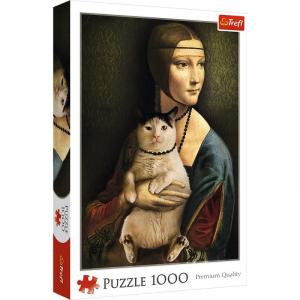 Puzzle 1000 Dama z kotem 10663