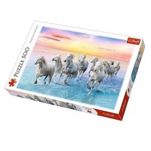 Puzzle 500 - Białe konie w galopie 37289