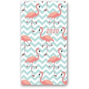 11TS-13 Kalendarz 2020 Kieszonkowy tygodniowy A6 Soft Flamingi