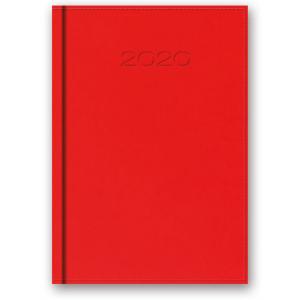 41TE-09 Kalendarz 2020 Książkowy dwutygodniowy B6 Vivella Relief Czerwony