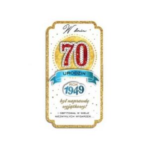 W dniu 70 urodzin Kartka brokatowa PM-087