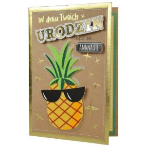 Karnet FR-013 Urodziny (Ananas)