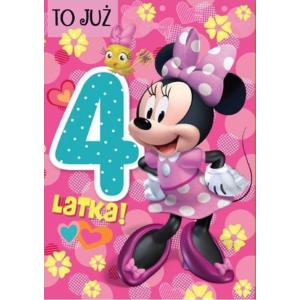 Karnet DS-010 Urodziny 4 (Minnie) cyferki 2019