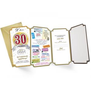 Karnet PM-170 Urodziny 30 (cyfry, roczniki) 2021
