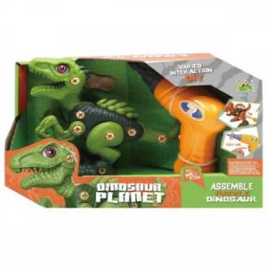 Dinozaur skręcany zielony + wiertarka 6367