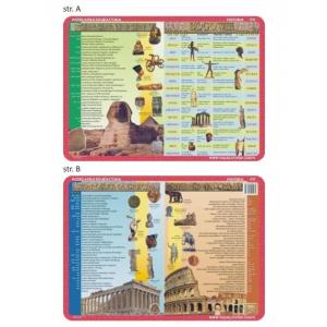 Podkładka edukacyjna 017 Historia. Starożytny Egipt, Grecja, Rzym, Bogowie Grecji i Rzymu