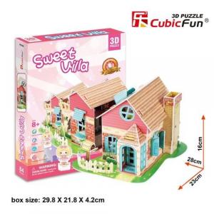 Puzzle 3D Sweet Villa Domek dla lalek 84 elementy