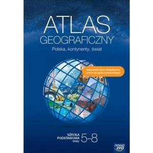 Atlas geograficzny. Szkoła podstawowa klasy 5-8. Polska, kontynenty, świat. Edycja 2023-2025