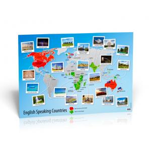 POSTER English Speaking Countries Map