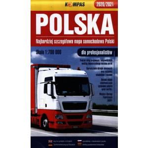 Polska mapa samochodowa 1:700 000. Najbardziej szczegółowa mapa samochodowa Polski