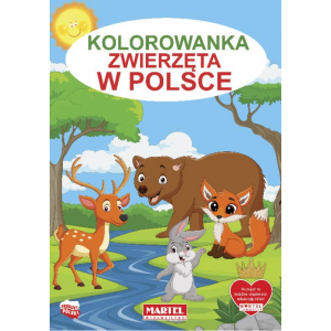 Kolorowanka z naklejkami. Zwierzęta w Polsce