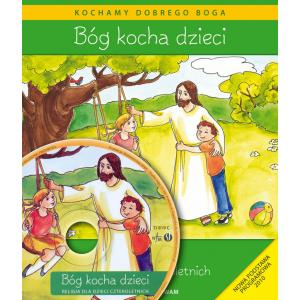 Katechizm Bóg kocha dzieci Religia dla dzieci czteroletnich Podręcznik +CD WAM