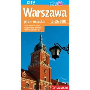 Warszawa plan miasta - plastik 1:26 000