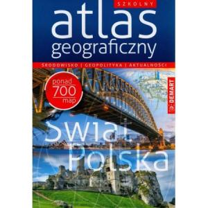 Szkolny atlas geograficzny. Wydawnictwo Demart