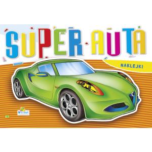 Kolorowanka z naklejkami. Super auta Sportowy zielony 702
