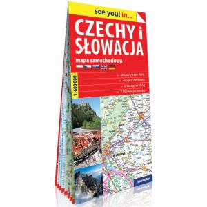 Czechy i Słowacja papierowa mapa samochodowa 1:600 000