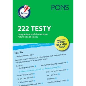PONS 222 testy z nagraniami mp3 do ćwiczenia rozumienia ze słuchu A1/A2