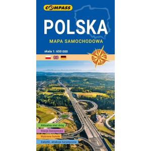 Polska. Mapa samochodowa w skali 1:650 000
