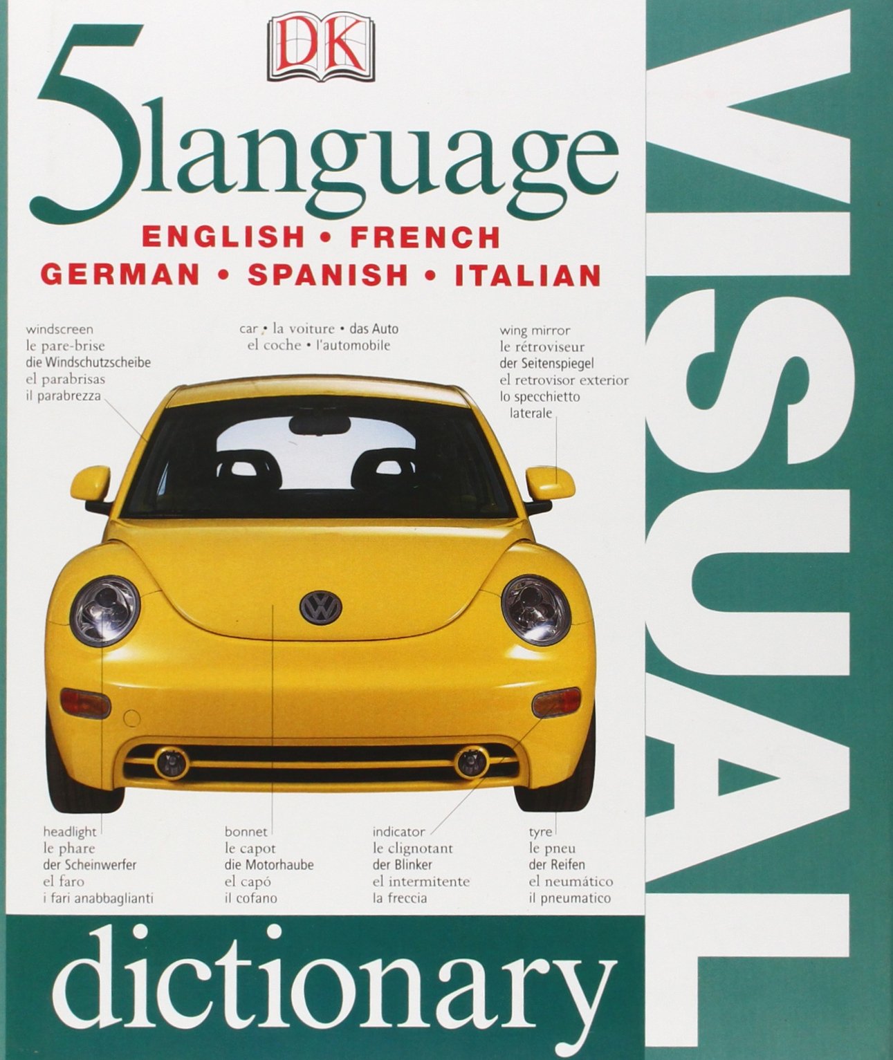 5 Language English-French-German-Spanish-Italian Visual Dictionary