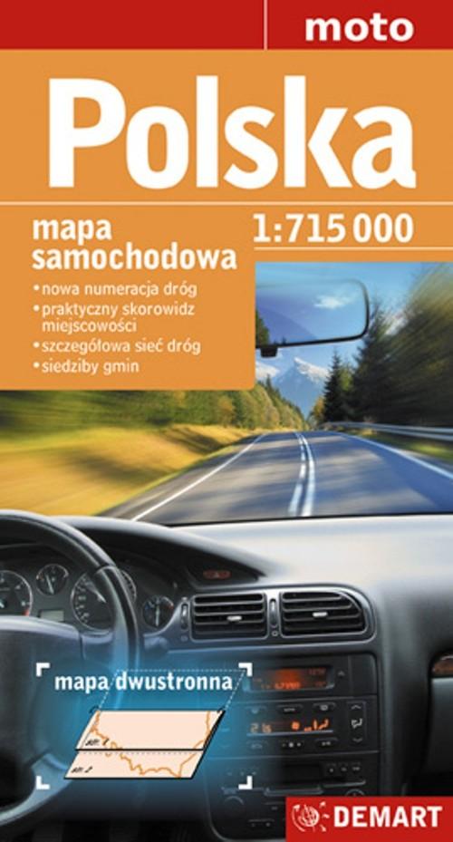 Polska Mapa Samochodowa 1:715 000